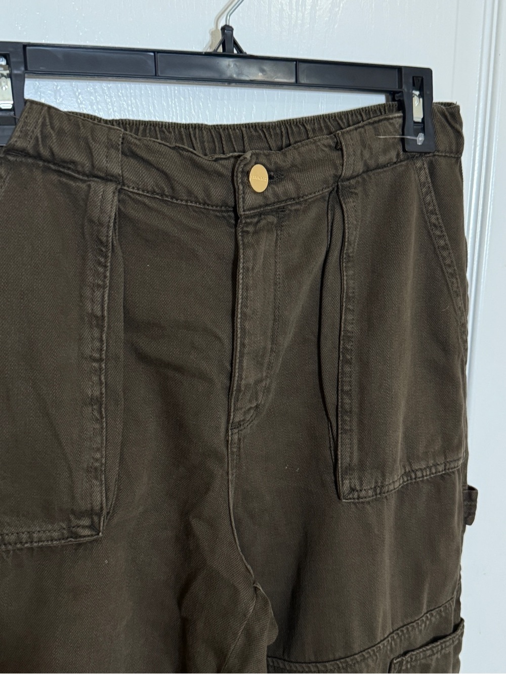 ALLSAINTS Olive Green Cargo Jogger Pants Utility Gorpcore Streetwear Sz 8 - Picture 4 of 10